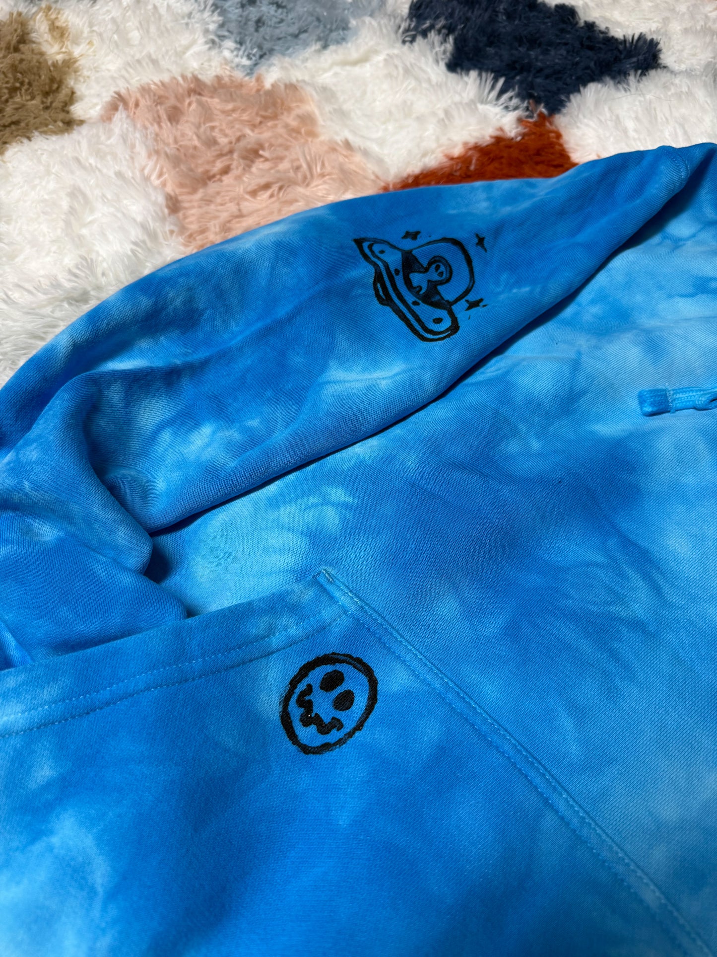Blue Tie Dye FUNKI Hoodie (L)