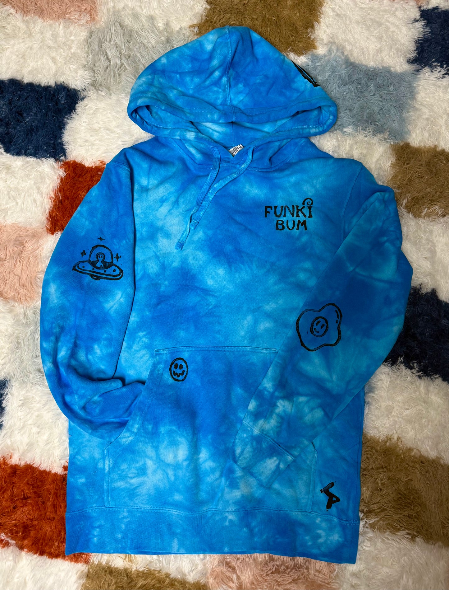 Blue Tie Dye FUNKI Hoodie (L)